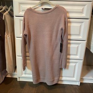 Lulus  mauve pink long sweater dress